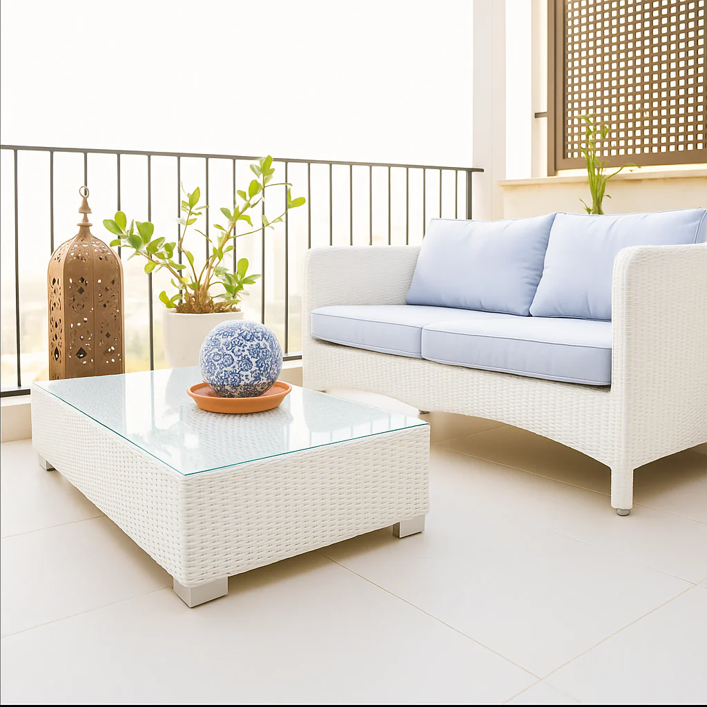 Rattan Two Seater Sofa Set - Image 4