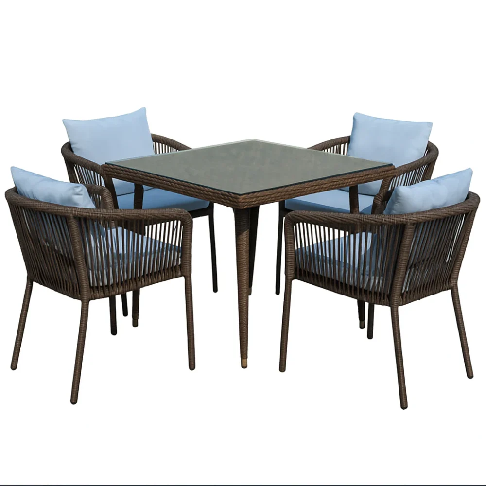 Rattan Coastal Breeze Rattan Dining Chair Set