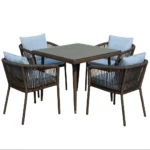 Coastal Breeze Rattan Dining Chair Set
