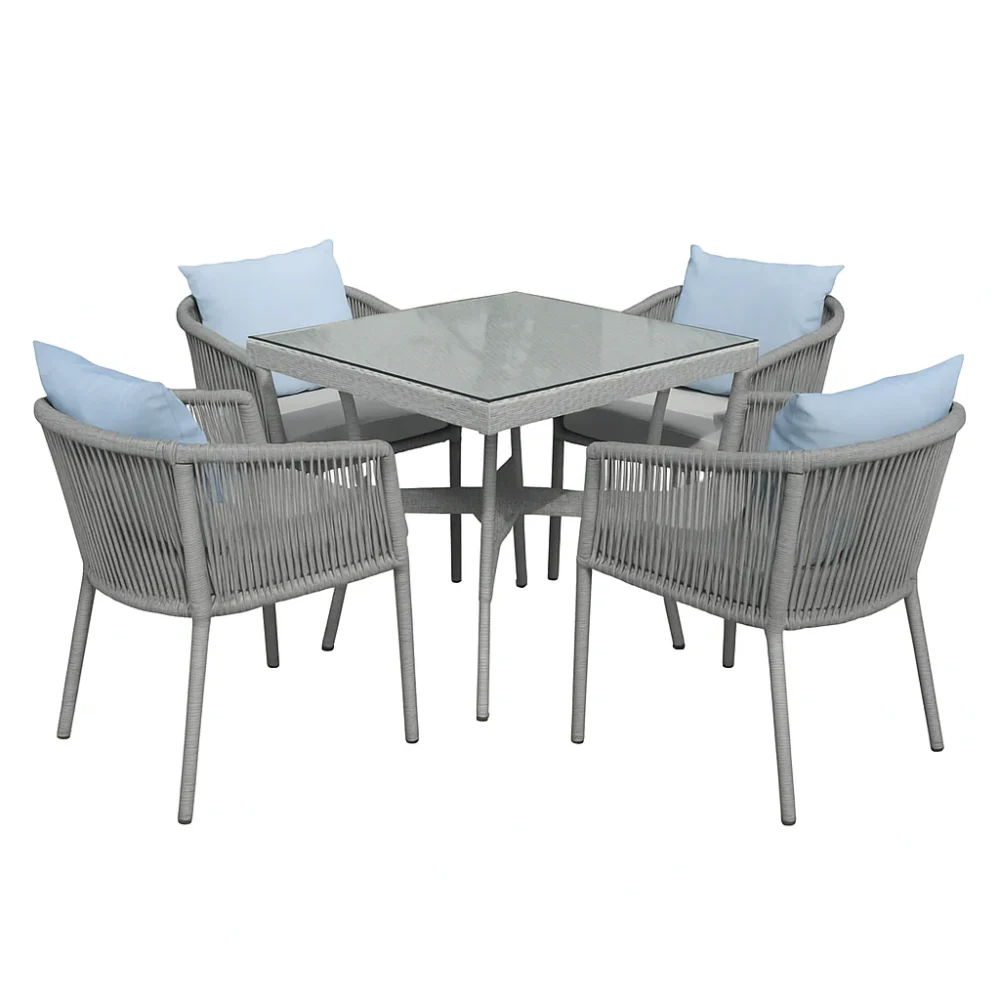 Rattan Coastal Breeze Rattan Dining Chair Set - Image 2