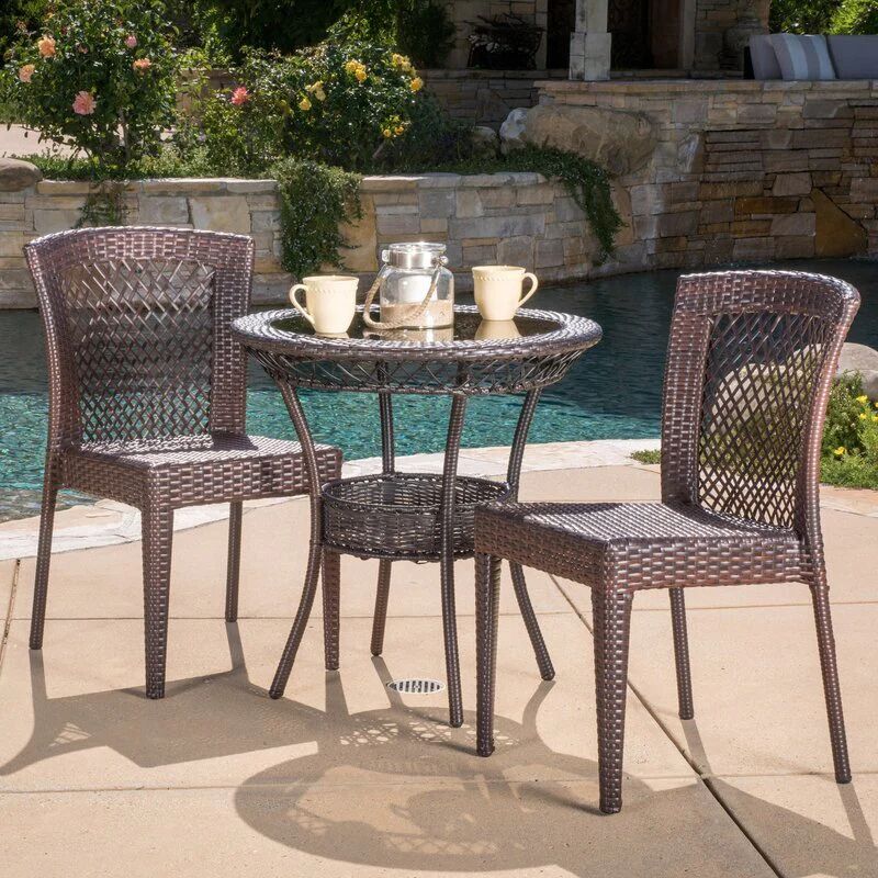 Rattan Coffee Chair Set - Image 2