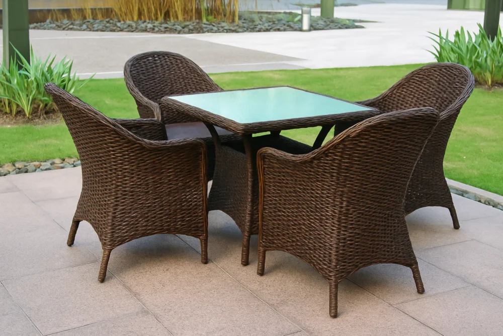 Rattan Urban Oasis Woven Dining Chair Set