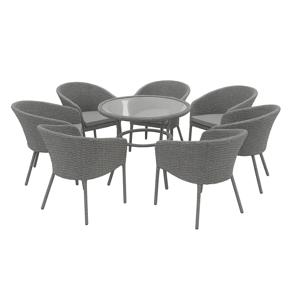 Rattan Circle Nest Outdoor Dining Chair Set